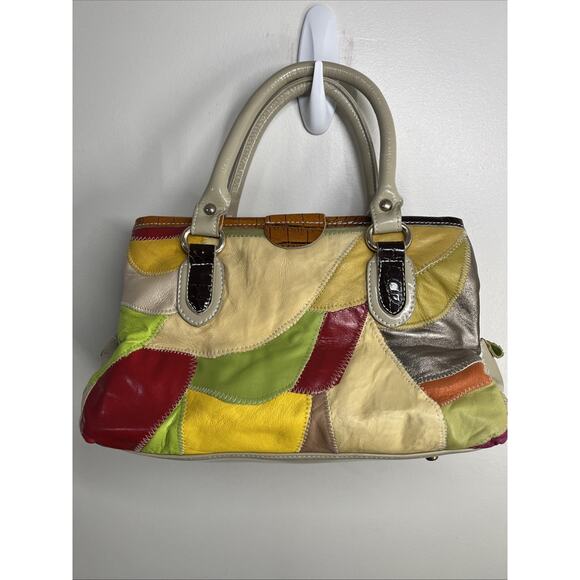 Vintage Patchwork And Quilted Purse‎ Multi Compartment 15x10 In - Picture 1 of 5